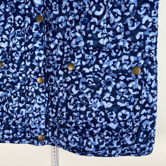Talbot's Petite Quilted Vest Size MP Blue Animal Fleece Lined Classic Timeless - Picture 8 of 12
